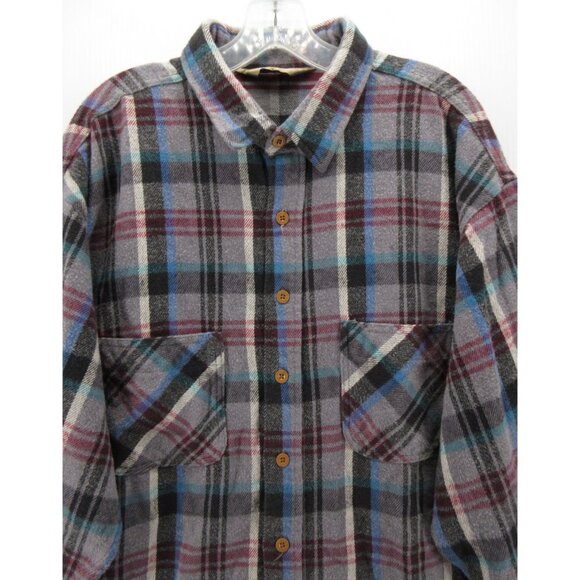 VINTAGE Big Mac Shirt XXL Tall Flannel Plaid 80s 90s JC Penny USA Made - Picture 2 of 10
